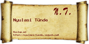 Nyulasi Tünde névjegykártya